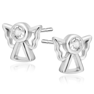 Cercei argint Ingeras cu piatra DiAmanti Z1746E_W-DIA (Argint 925‰ 0,9 g.)